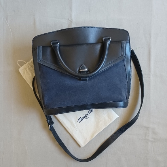 Madewell Handbags - HP•Madewell The Sloane Navy Blue Satchel Bag